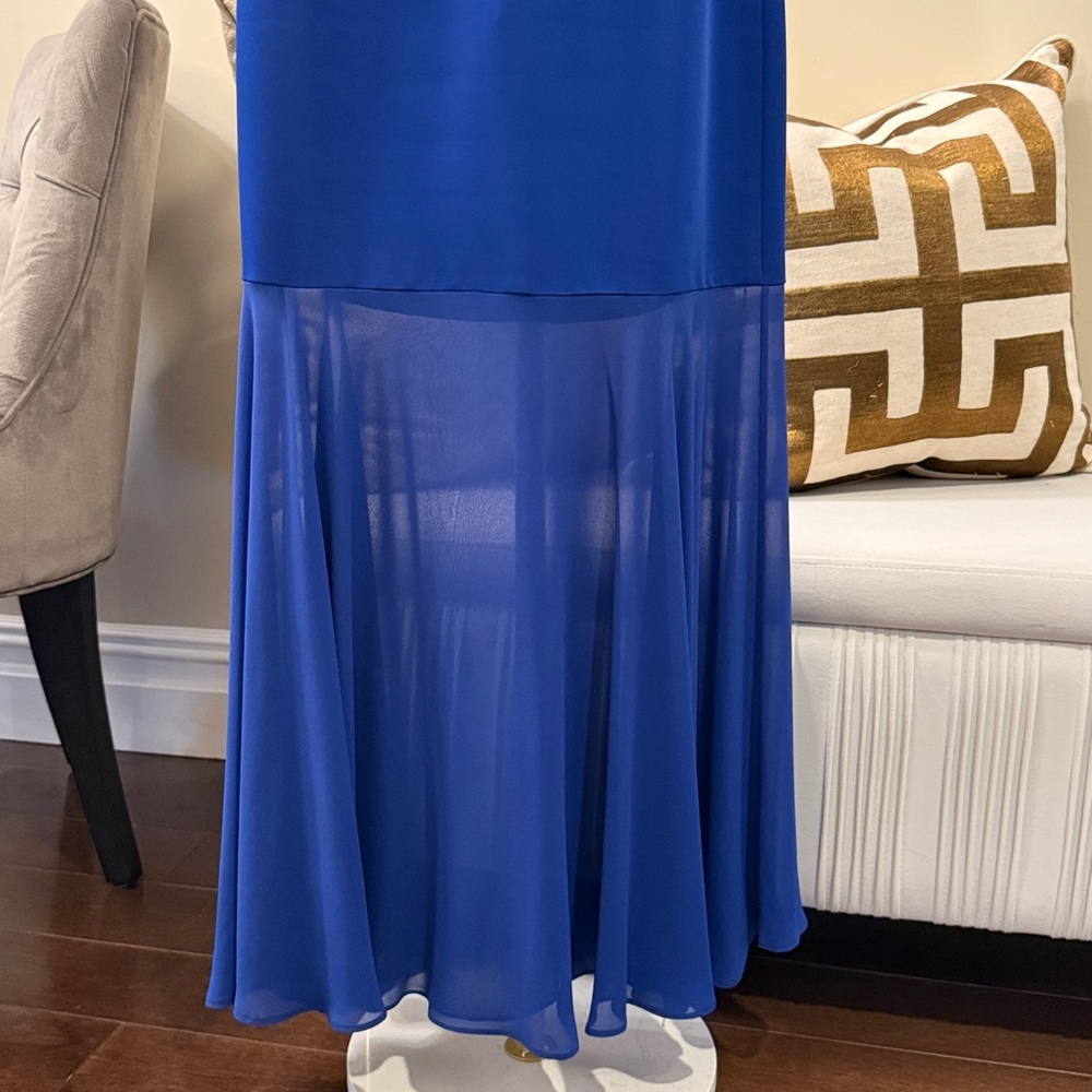 BCBGmaxazria |  Leonara Beaded Halter Sheer Hem Gown sequins - Picture 15 of 17